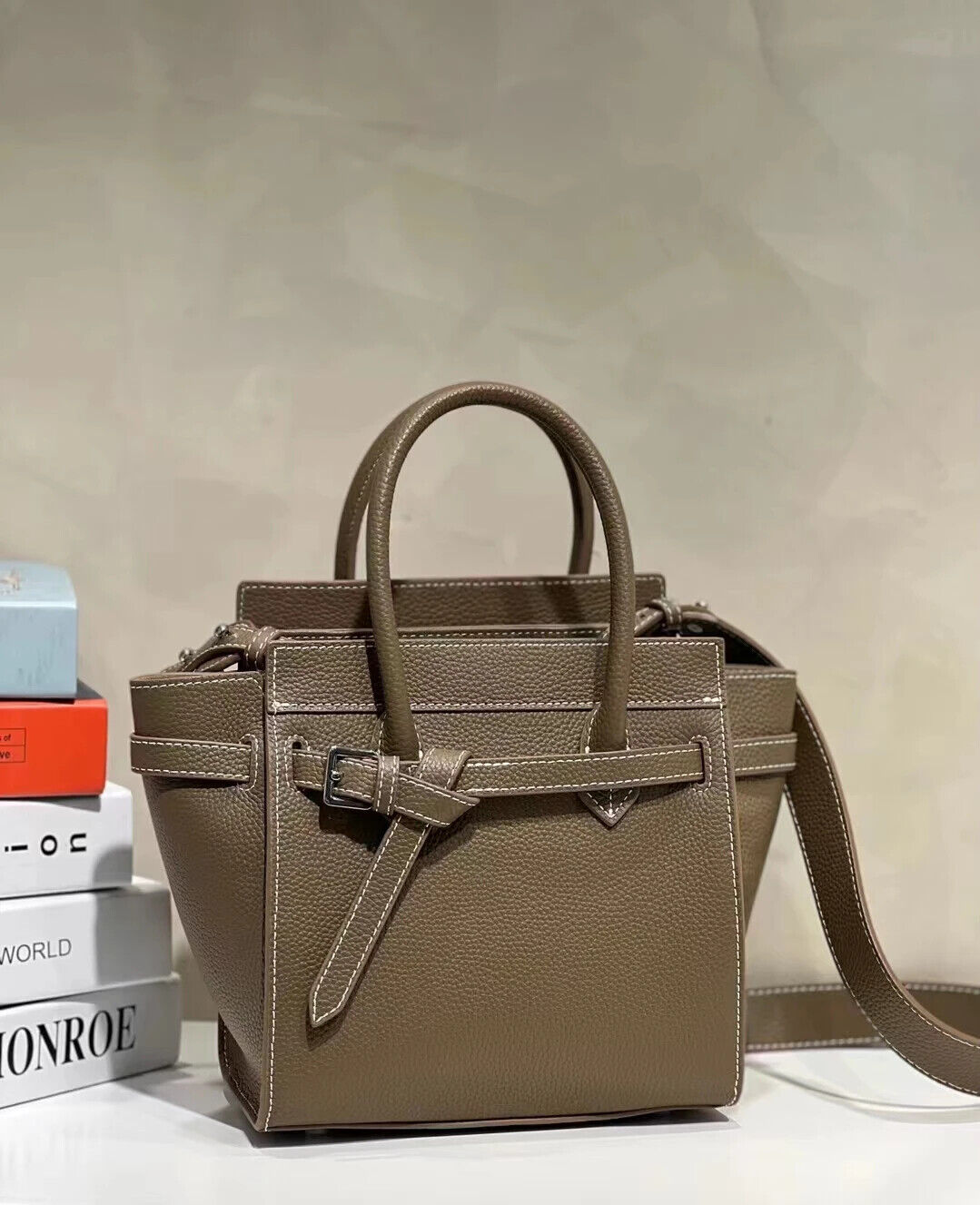 Cowhide Handbags For Women Genuine Leather Tote Bag Simple Trendy Bag