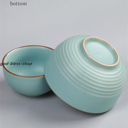 Tea Pot + 2 Tea Cups + Tea Canister + Portable Bag Ceramic Tea Set For Travel