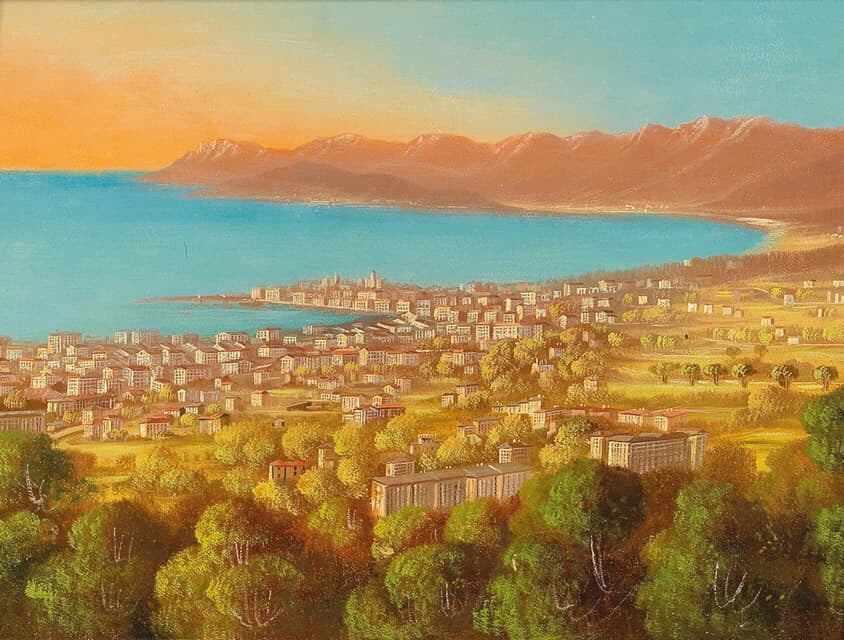 high quality oil painting handpainted on canvas "View of Cannes "
