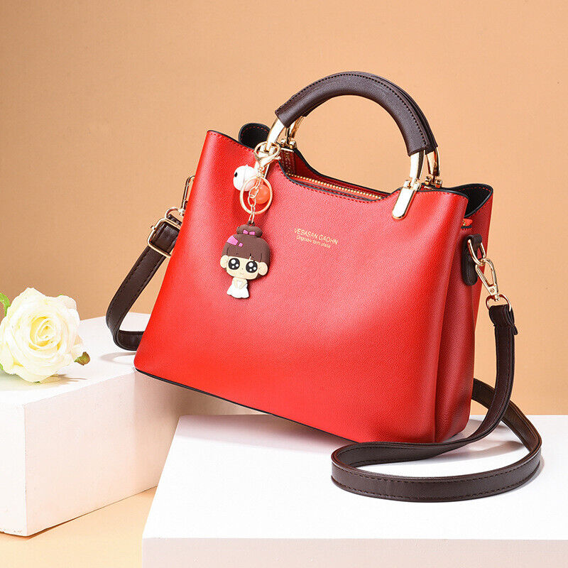 Women's PU Leather Shoulder Bag Handbag Tote Purse Crossbody Messenger Satchel