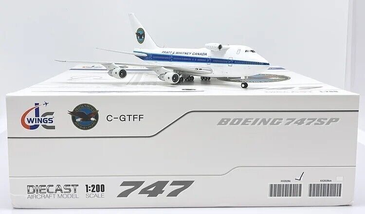 1:200 28CM JC Wings Pratt & Whitney Canada BOEING 747SP Airplane Diecast Model