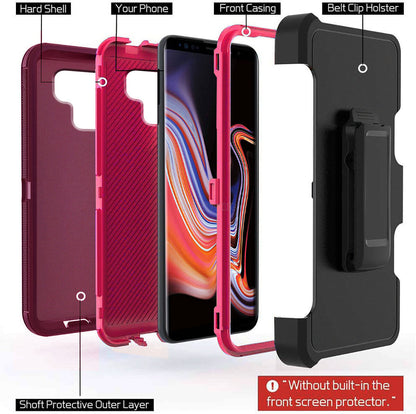 For Samsung Galaxy Note 9 Case w/ Belt Holster Shockproof Phone Cover Accessory
