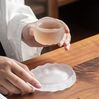1pc Glass Master Cup Frosted Glass Shangshen Single Cup Small Tea Cup