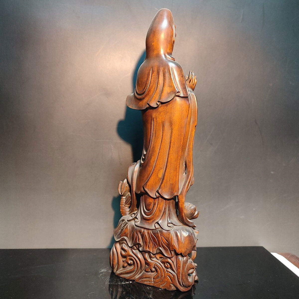 Wooden Chinese Kwan-Yin Statues Figurines Quan Yin Statues Buddha Wood Carving