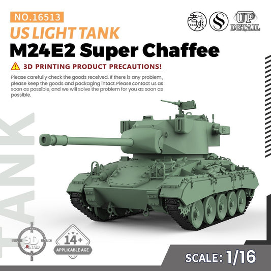 SSMODEL SS16513 1/16 Military Model Kit US M24E2 Super Chaffee Light Tank