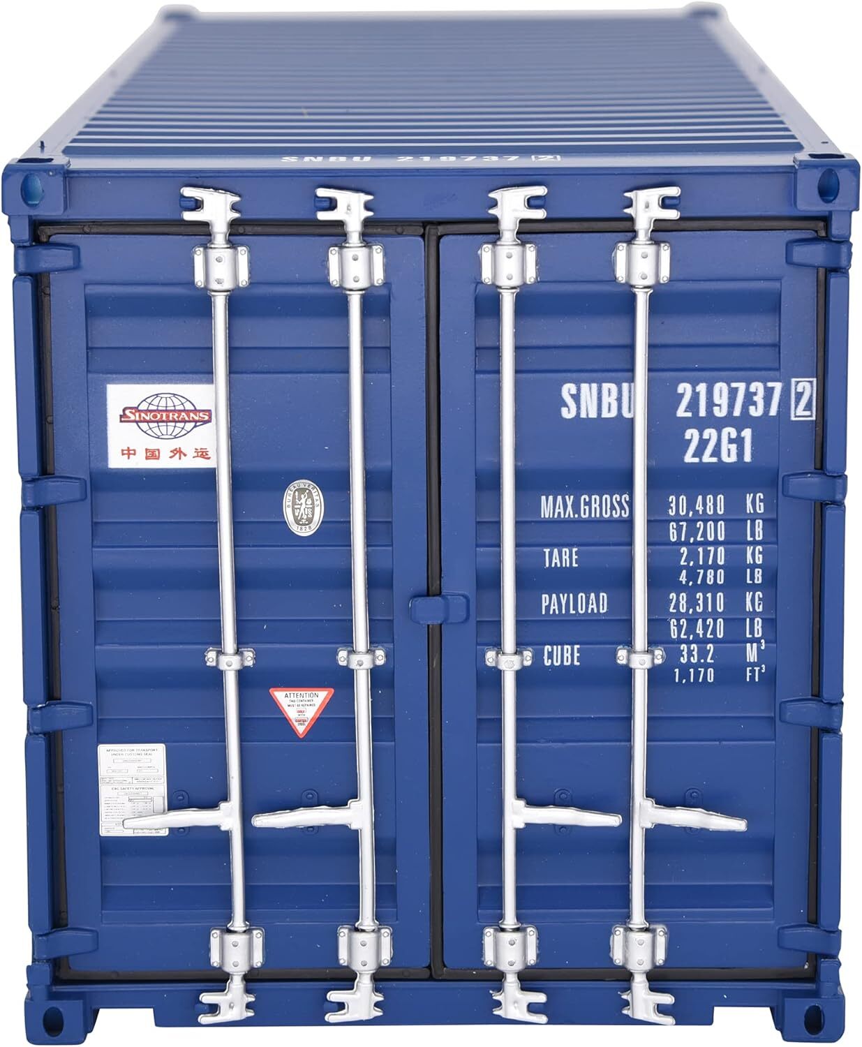 1:20 SINOTRANS 20GP Shipping Container Model Gray Abs Resin Toy Decoration Gift