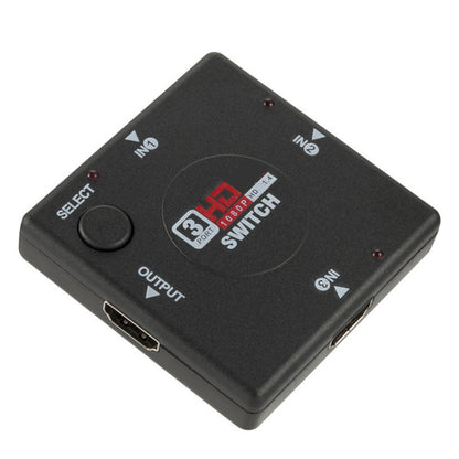10.2G Data Transfer Speed Square Box 3-Port HDMI Switcher 3 in 1 out 1080p 3D