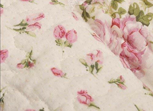 Rustic Rose Flowers Area Carpet Home Decor Cotton Pink Pattern Bedroom Floor Rug