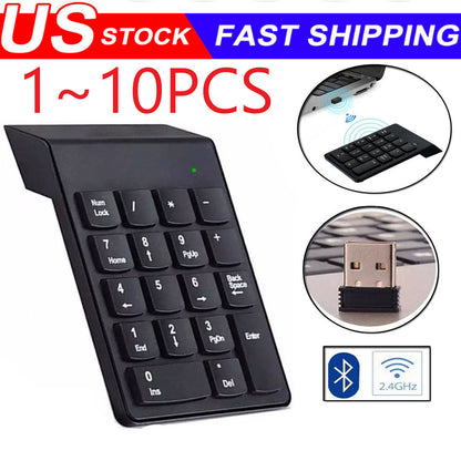 Wireless USB Number Numpad Numeric Keypad Number Keyboard For Laptop Desktop Lot