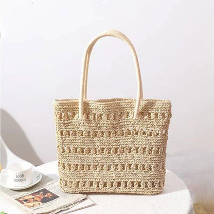 Straw Bag for Womens Summer Beach Bag Woven Tote Bag Large Rattan Shoulder Bag