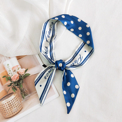 Ladies Neck Scarf Long Ribbon Wrap Tied Bag Handle Hair Wrist band Neckerchief*