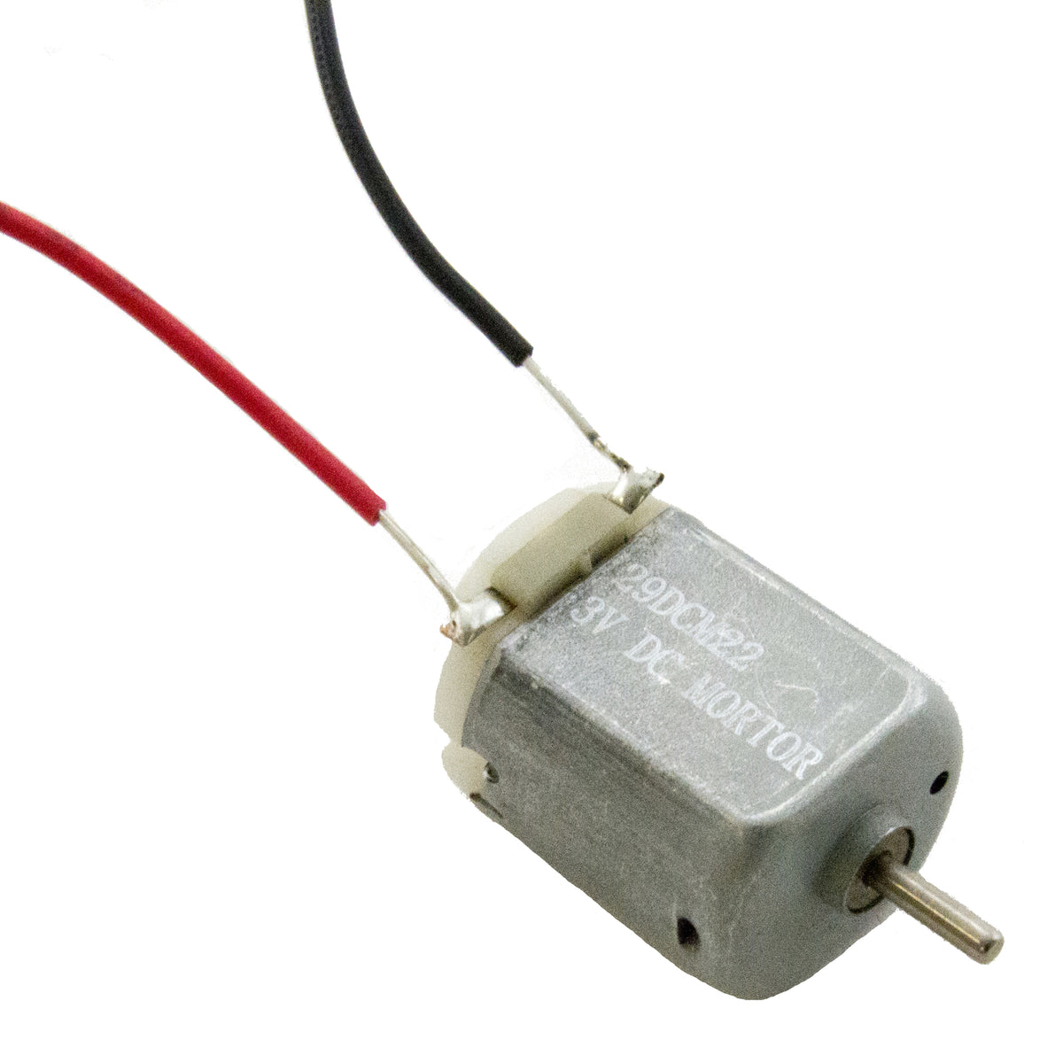 3V DC Motor with Wire Leads, 11,000 RPM (1" x 0.8" x 0.6")