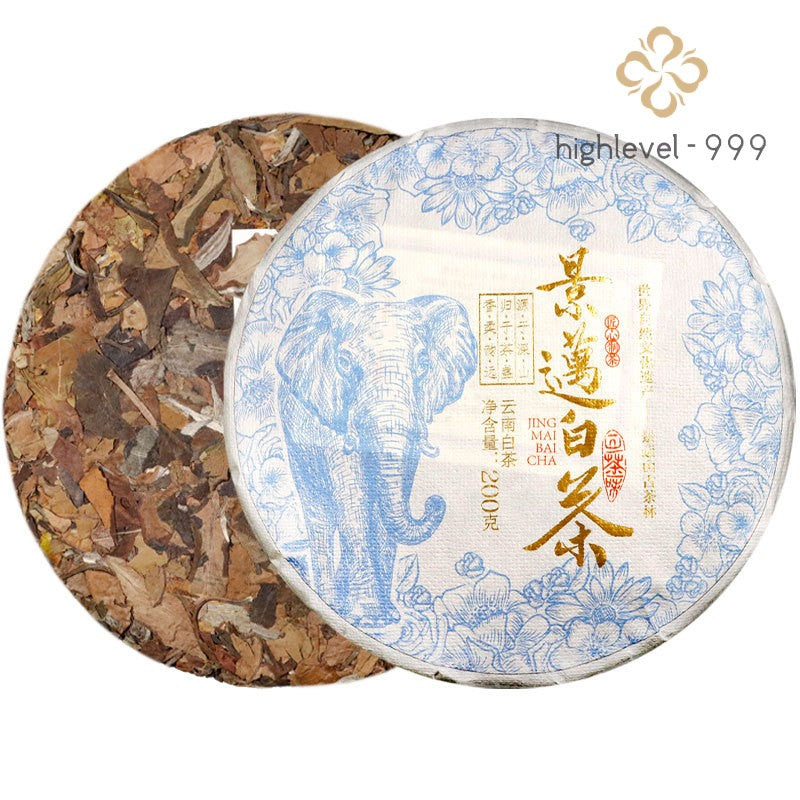 200g White Tea Cake Jingmai Laobaishou Qizi Yunnan Ancient Tree Shoumei Tea