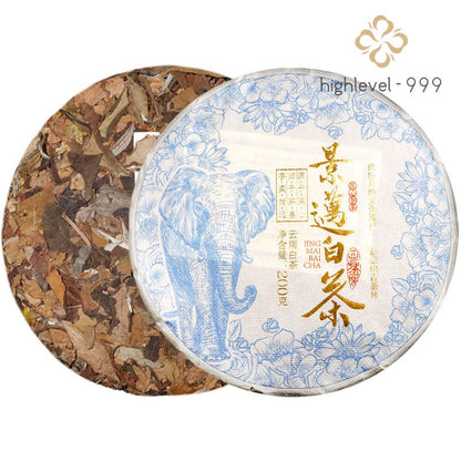 200g White Tea Cake Jingmai Laobaishou Qizi Yunnan Ancient Tree Shoumei Tea