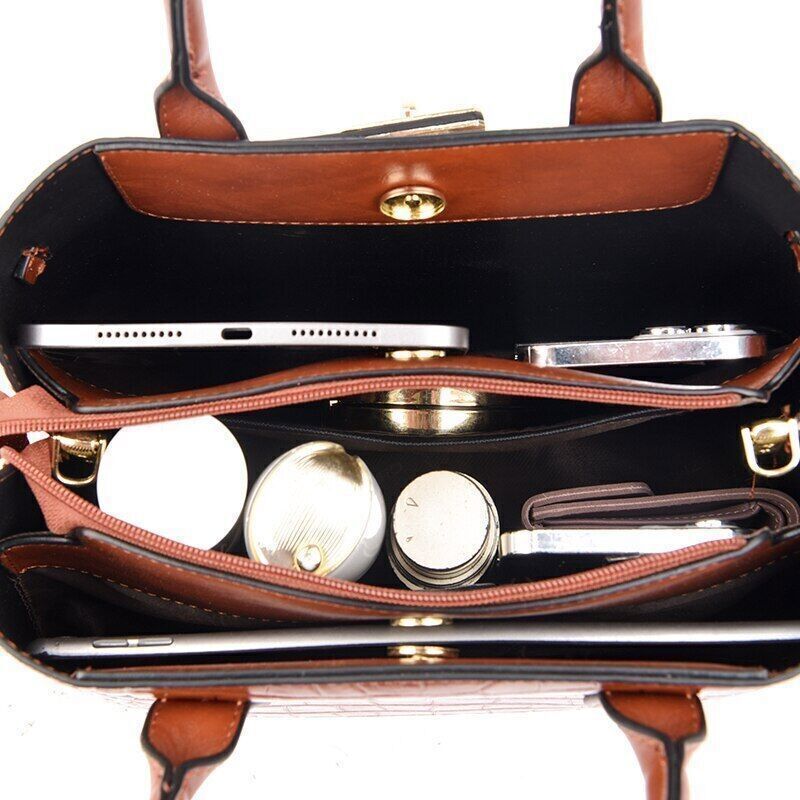 3-layer Women Single Shoulder Bag Leather Handbag Bag LWomen Handbags
