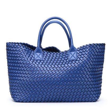 Woven Handbags Fashion Tide Weave Hand Shoulder Large Purse Shopping Basket Bag