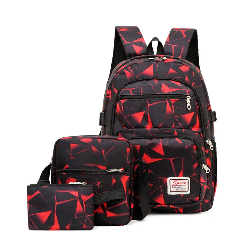 3pcs/set bags women boys shoulder bag backpacks travel bag men school backpack