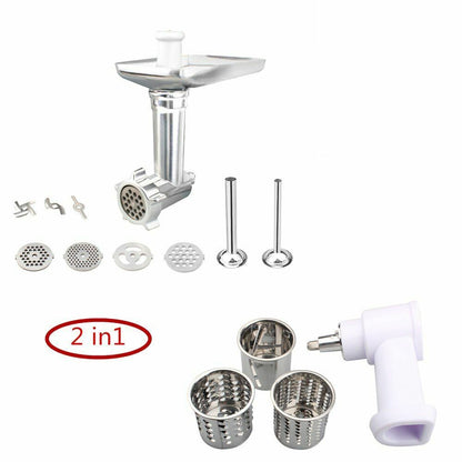 Food Grinder Attachment Slicer Shredder Meat Stuffer Kitchen Stand Mixer Alloy