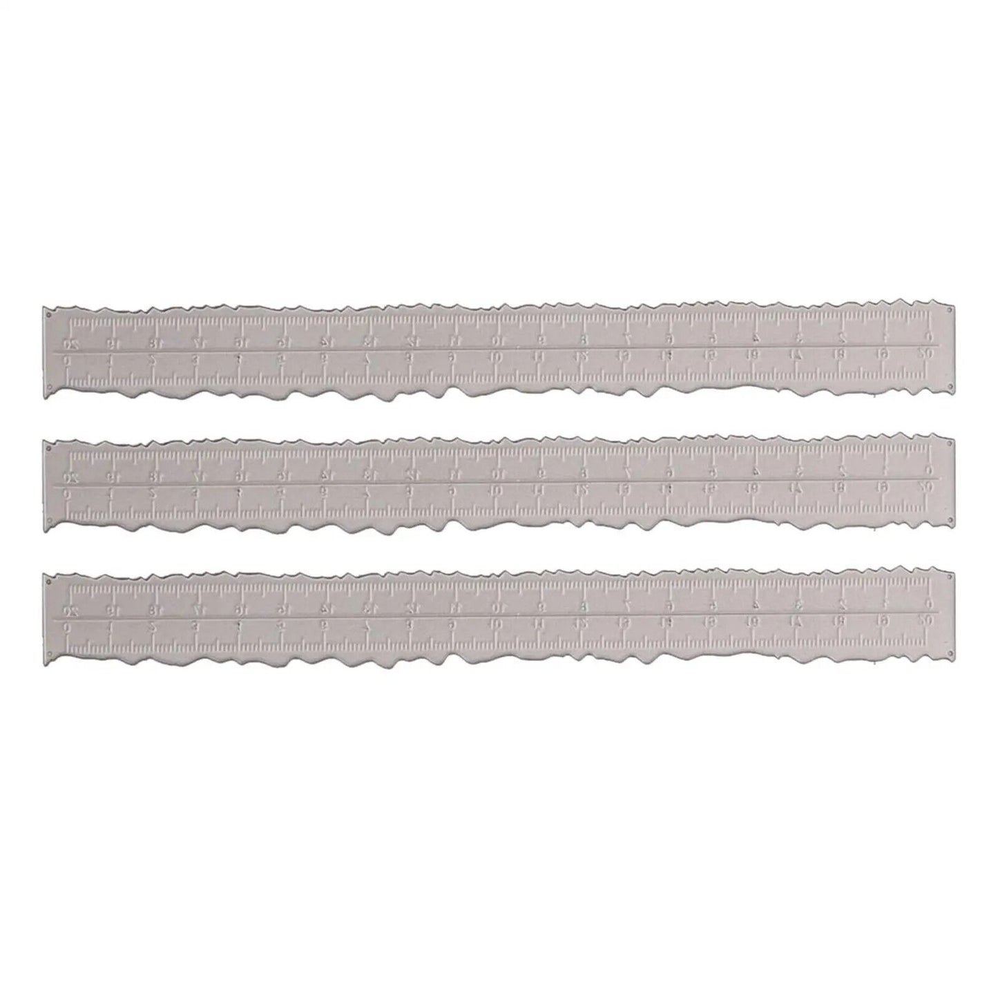 Paper Tearing Ruler 3Pcs Carbon Steel DIY Template Irregular Edge Measuring Tool