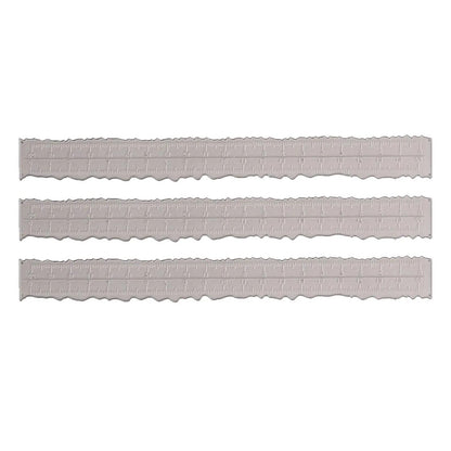 Paper Tearing Ruler 3Pcs Carbon Steel DIY Template Irregular Edge Measuring Tool