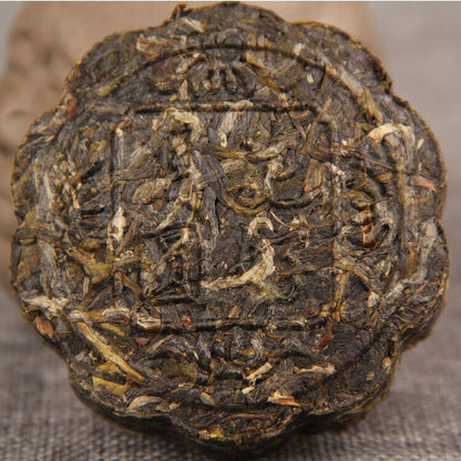 100g Yunnan Puerh Tea Moon Cake Flower Good Moon Round Pu'er Raw Tea Health Care