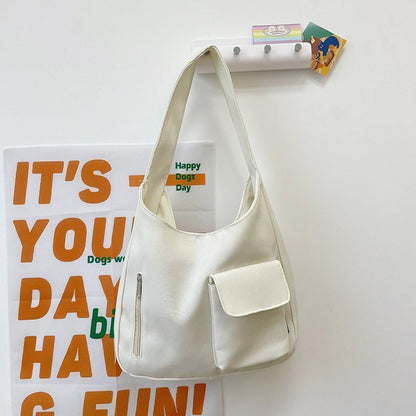 Simple Shoulder Bag Japanese Style Nylon Tote Bag Large Capacity School Handbags