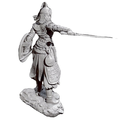 110mm resin figure model kit 3D printing of ancient Mongolian female generals