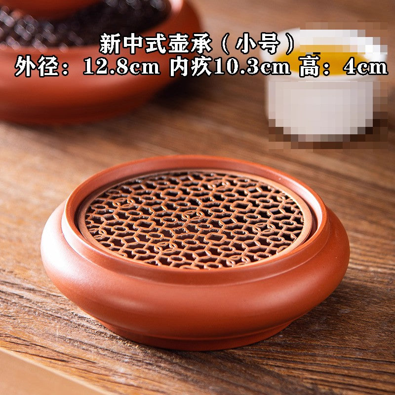 Purple Clay Teapot Mat Teapot Tray Circular Kettle Holder Kung Fu Tea Set Base