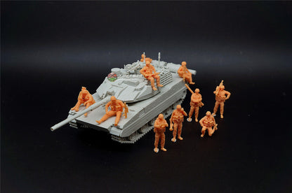 1/72 1/64 1/87 Modern (PLA) Tank Troopers 10-Persons Unpainted Model Ornaments