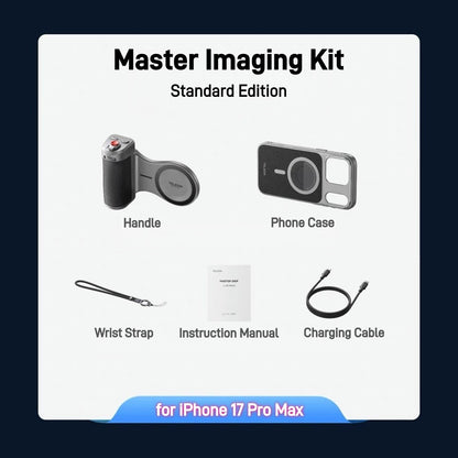 TELESIN Master Grip Kit for iPhone 17 Pro Max Magnetic Phone Camera Grip 3200mAh