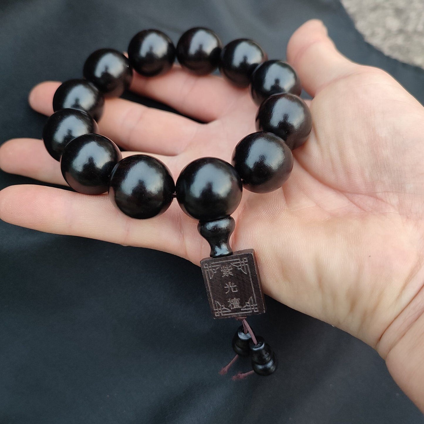 Purple sandalwood Buddhist Prayer Matching Mens Beaded Bracelets anxiety relief