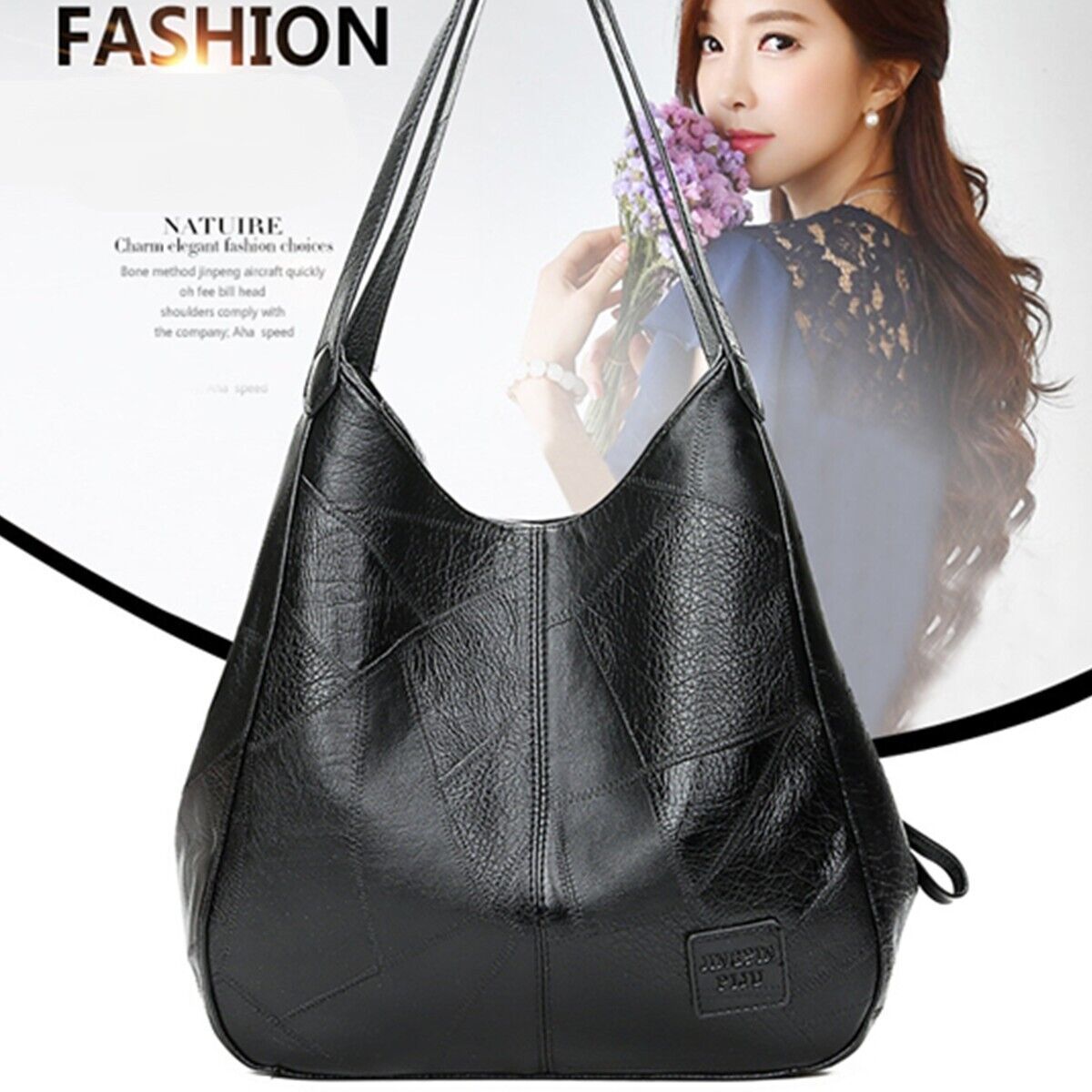New Womens Ladies Casual PU Leather Shoulder Satchel Handbag Messenger Bag Tote