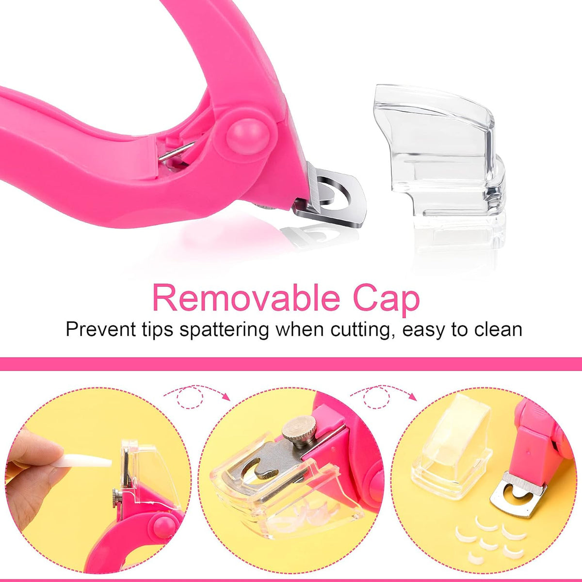 Nail Clippers Acrylic Nails Clipper Sizer Catcher Adjustable Salon Nail Cutter