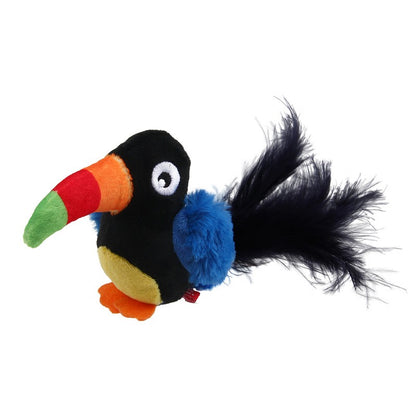 Cats & Dogs' Favorite Sound-Activated Plush Bird - USB Rechargeable Pet Toy
