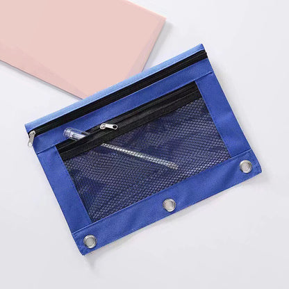 Mesh Pencil Pen Case Zipper Travel Pouch Cosmetic Bag Storage Stationery ಇ