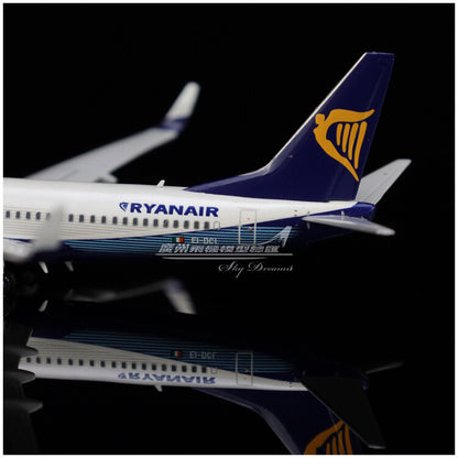 1:400 JC Wings RYANAIR Boeing 737-800 Passenger Plane Diecast Aircraft Model