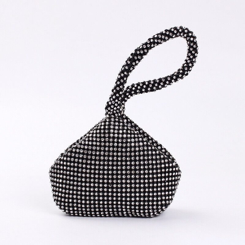 Women Sparkle Diamante Wedding Clutch Purse Prom Evening Party Wrist Bag Handbag