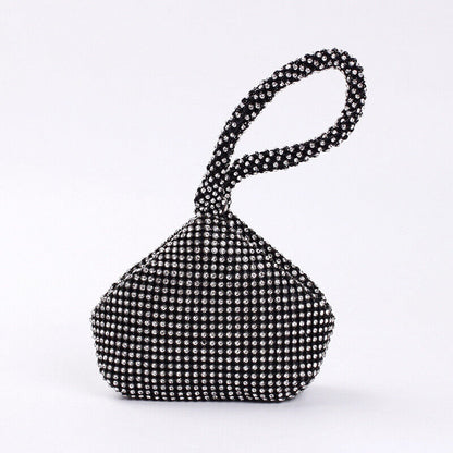 Women Sparkle Diamante Wedding Clutch Purse Prom Evening Party Wrist Bag Handbag