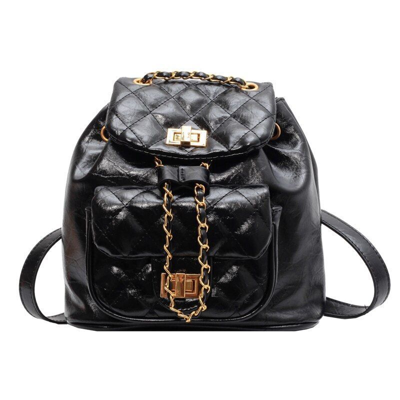 Backpack Shoulder Bag Chain Small Handbag Purse Polyester Traveling Softback 1PC