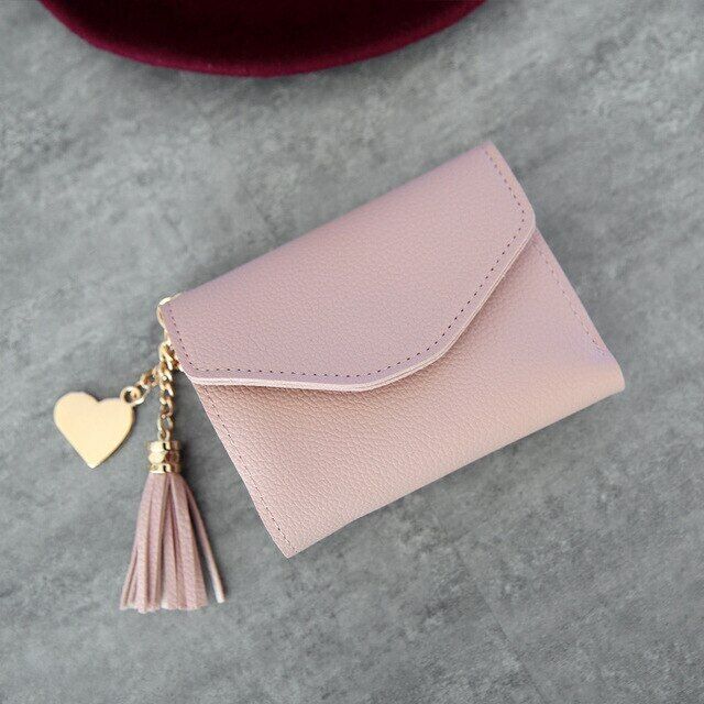 Women Wallet Clamps Purse Cash Clip Billfold Female Card Lady PU Leather Handbag