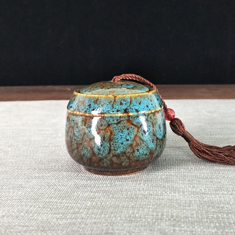 Storage Tank Teapots Canned Chinese Porcelain Ceramic Tea Candy Coffee Canister