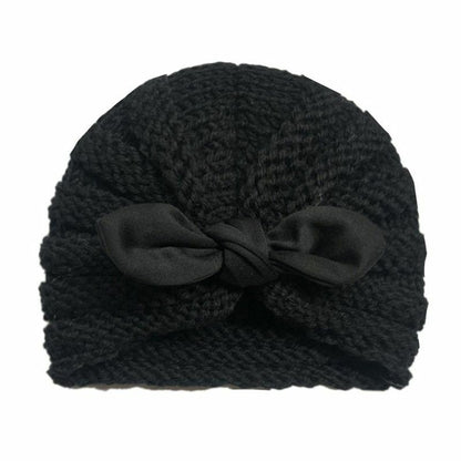Baby Hat Knitted Winter Girls Bonnet Beanie Turban Newborn Cap Boys Accessories