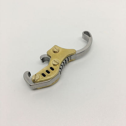 New EDC Brass+Stainless steel Bottle Opener Keychain Portable Folding Tool