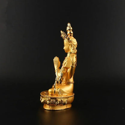 13.6cm Buddhist Bodhisattva Four-Arms Guanyin Tibetan Figure Buddha Statue