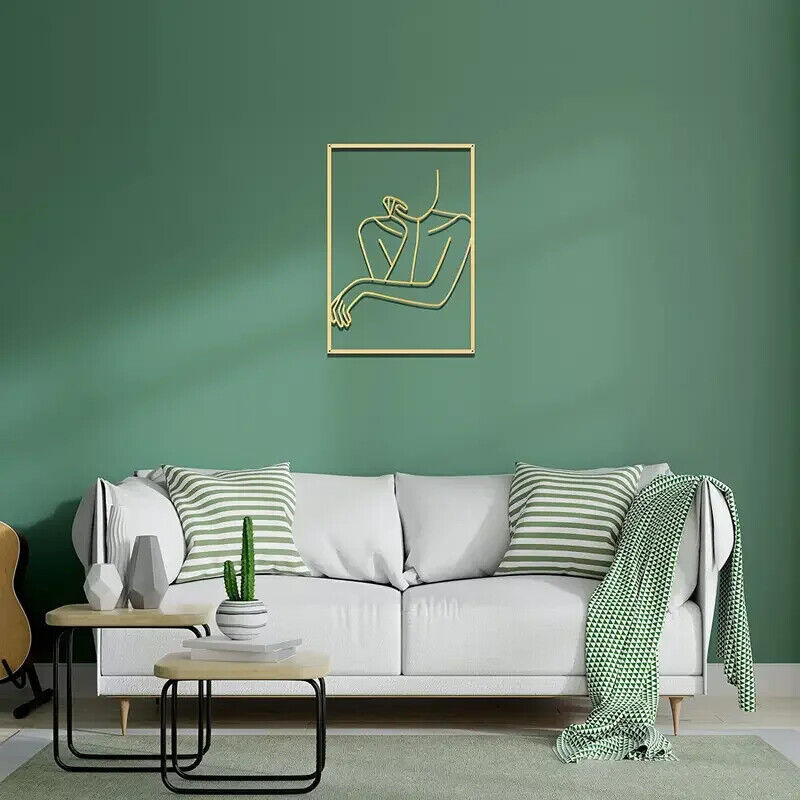 Modern Metal Line Art Wall Decor Simple Silhouette Female Body Line Home Hanging
