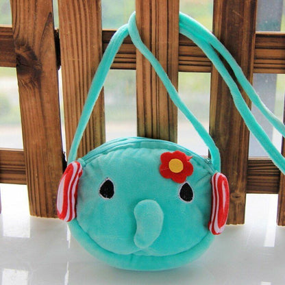 Cartoon Plush Lovely Children Purse Messenger Bags Animal Panda Cat Fluffy Baby