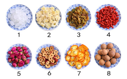 15 Pcs Natural Babao Tea Includes Longan Rose Jujube Herbal Tea Beauty Skin 180g