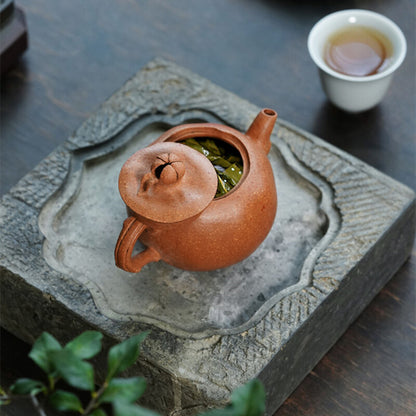 150ml Handmade Tea Pot Health Care Real Yixing Zisha Duan Clay Pot Pomegranate