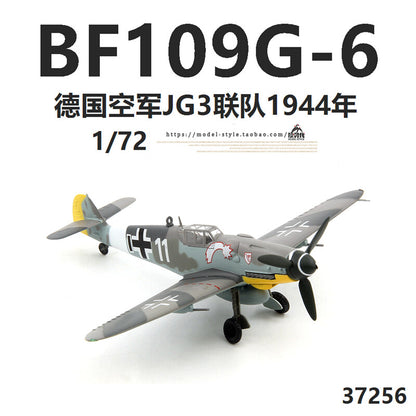 1/72 German BF109G-6 fighter model JG3 Squadron 7th Brigade aircraft model
