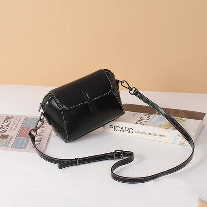Cowhide Leather Cross Body Small Bag Women Shoulder Shell Hand Bag Bag